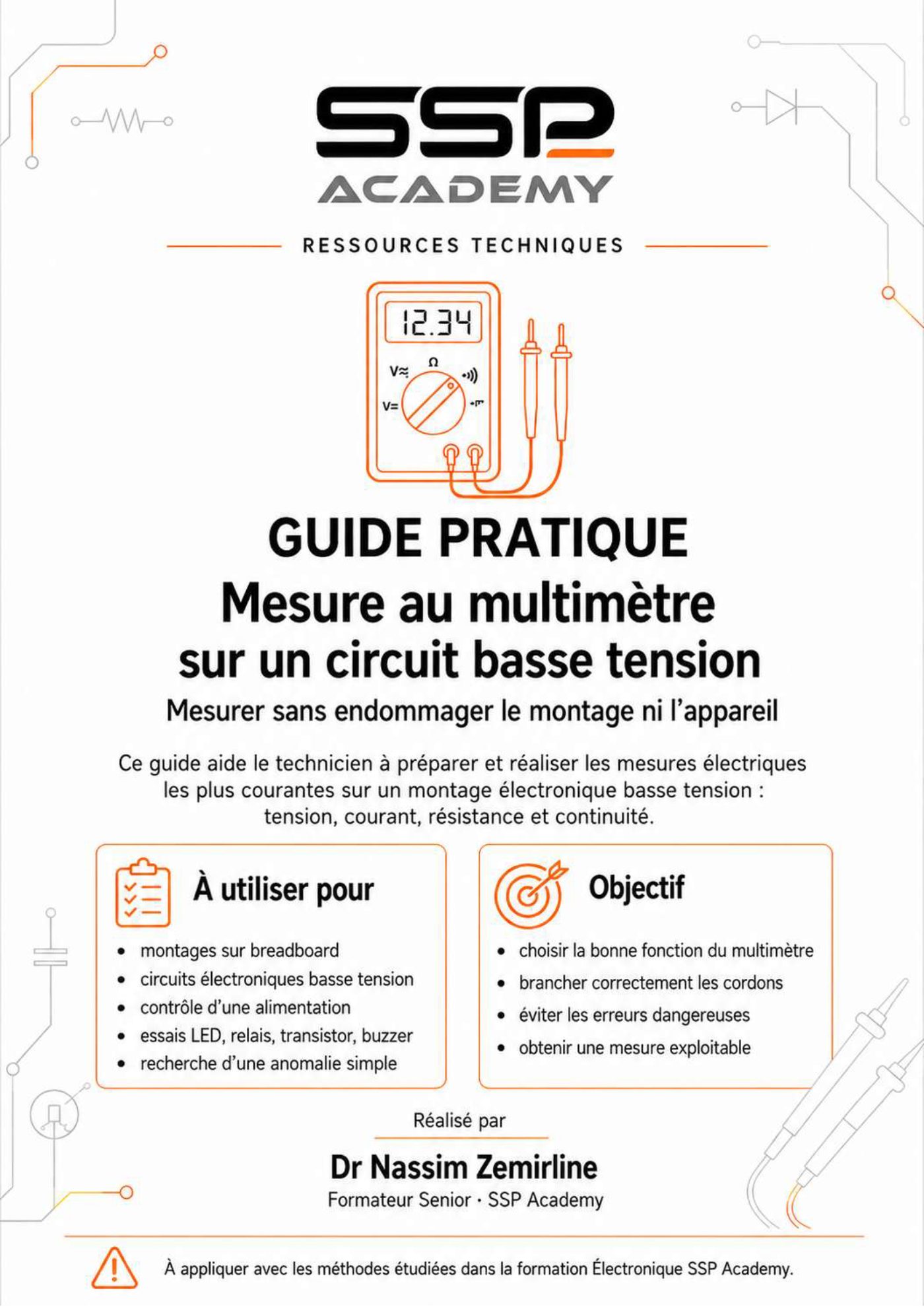 Mesure au multimètre sur un circuit basse tension — page 1
