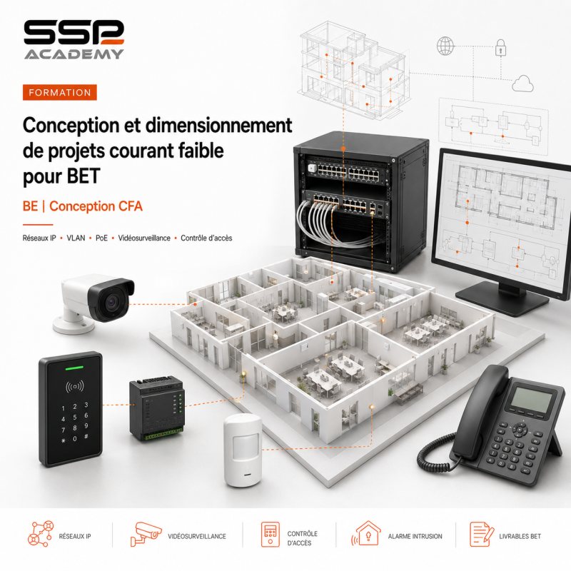 Conception et dimensionnement de projets courant faible pour BET
