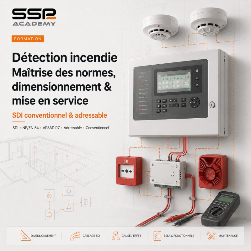 Détection incendie - Maîtrise normes, dimensionnements et mise en services