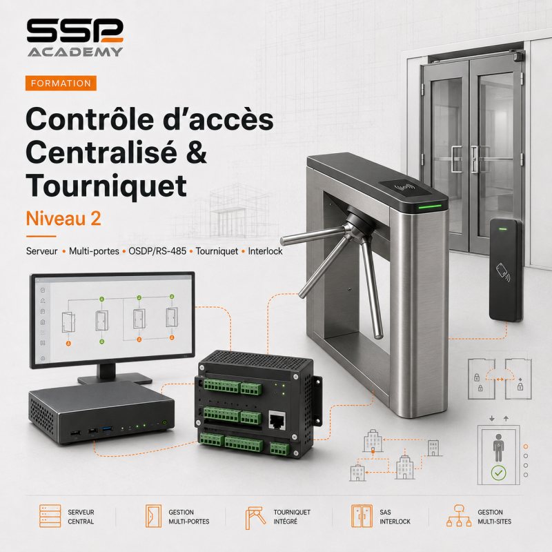 Contrôle d'accès Centralisé & Tourniquet – Niveau 2