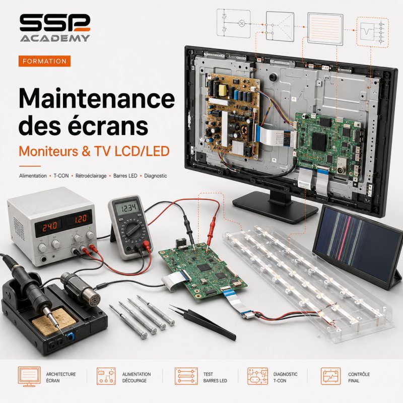 Maintenance des écrans — moniteurs & TV LCD/LED