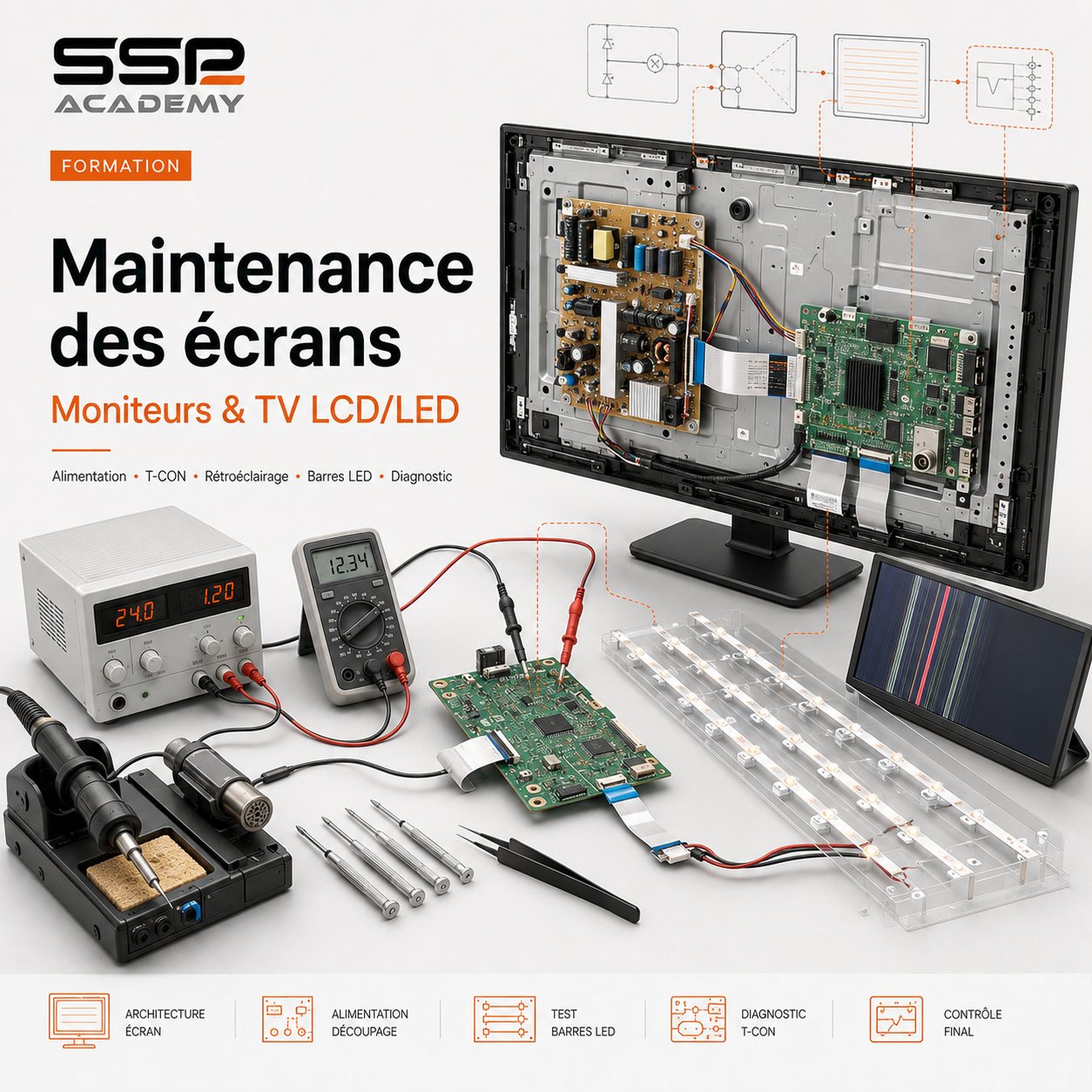 Maintenance des écrans — moniteurs & TV LCD/LED