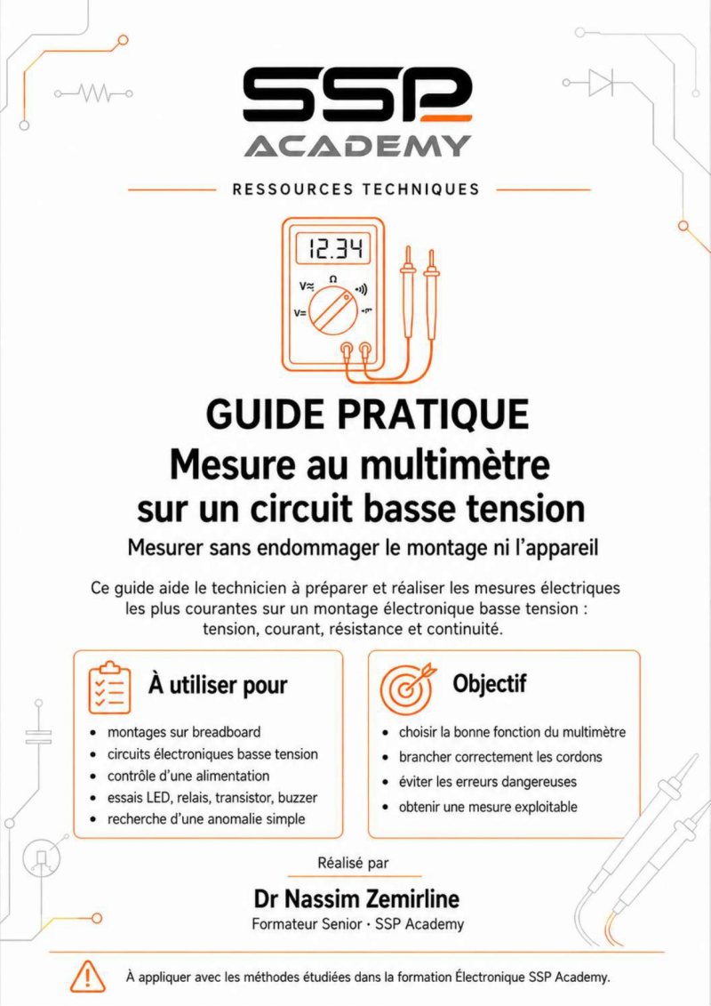 Mesure au multimètre sur un circuit basse tension
